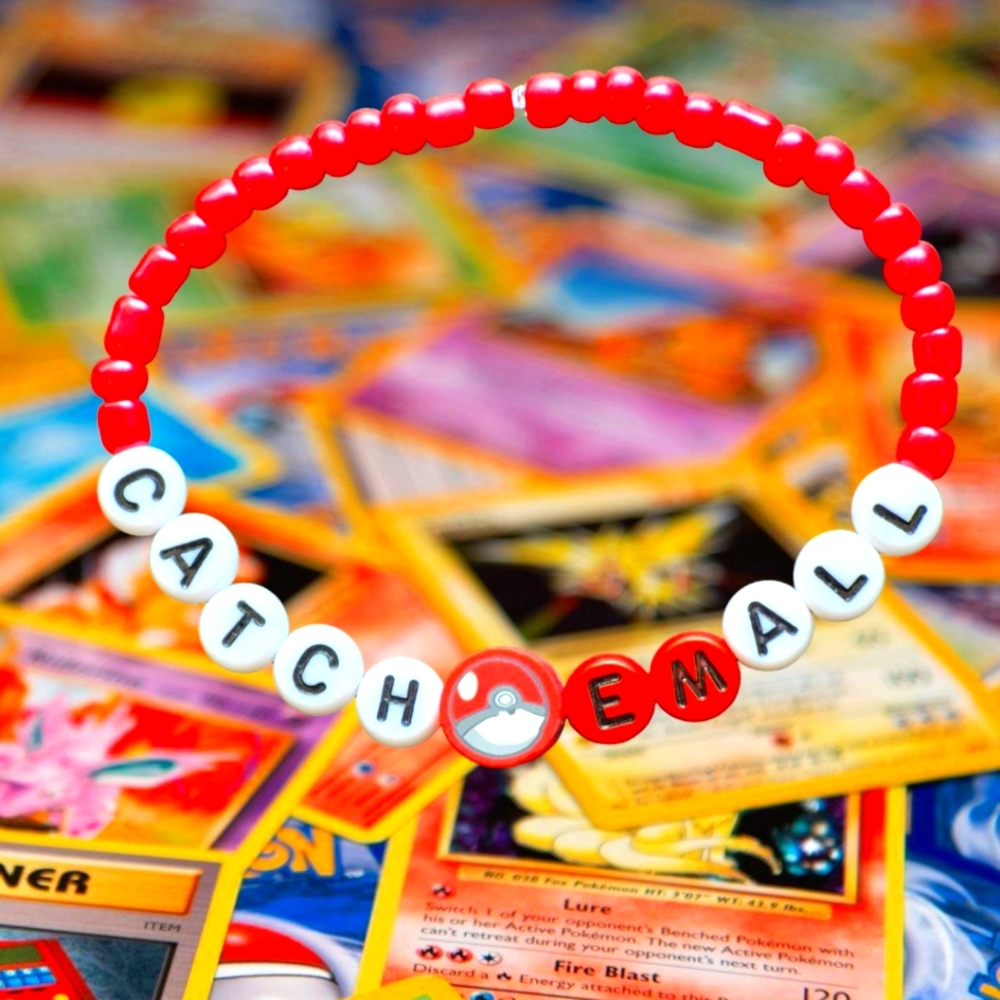 Pokémon Red Beaded Bracelet